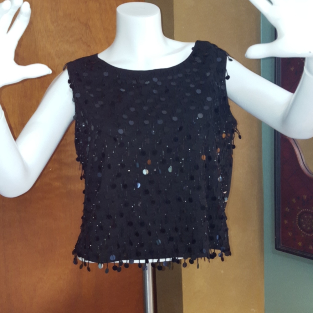 Sequin crop top